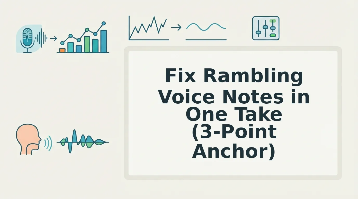How to Fix Rambling Sentence Structure in a Voice Note