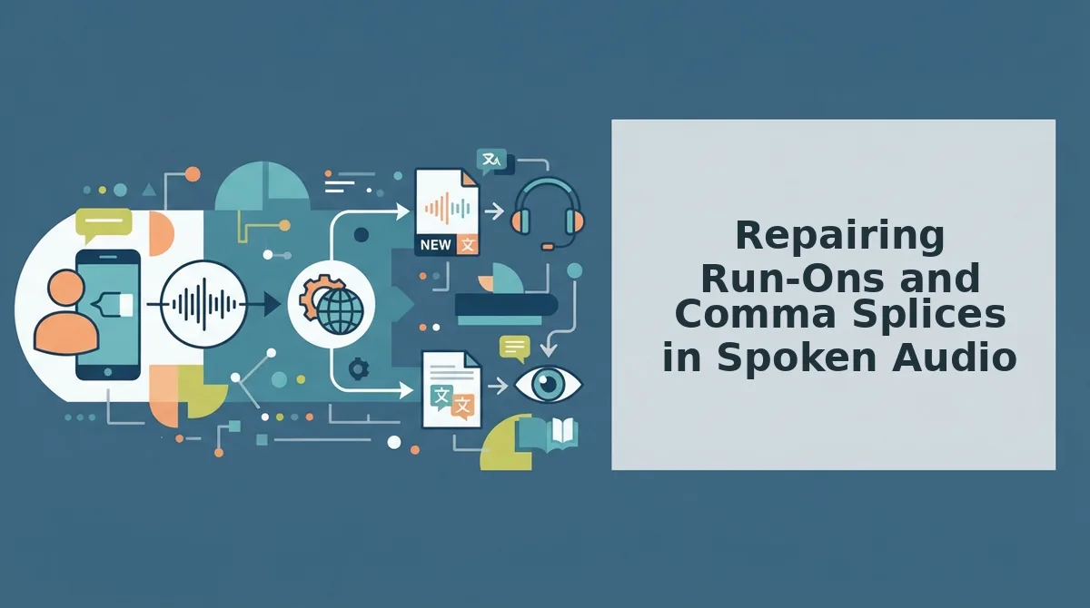 Repairing Run-Ons and Comma Splices in Spoken Audio