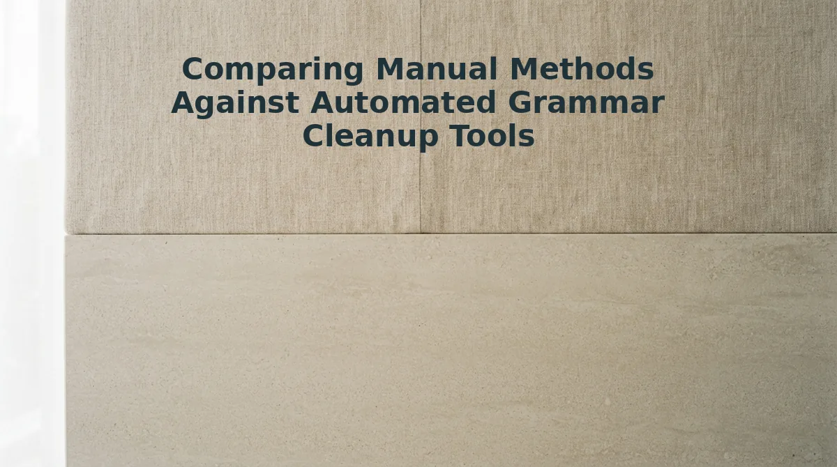 Comparing Manual Methods Against Automated Grammar Cleanup Tools