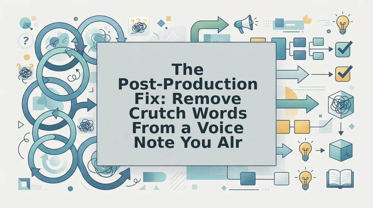 The Post-Production Fix: Remove Crutch Words From a Voice Note You Already Recorded
