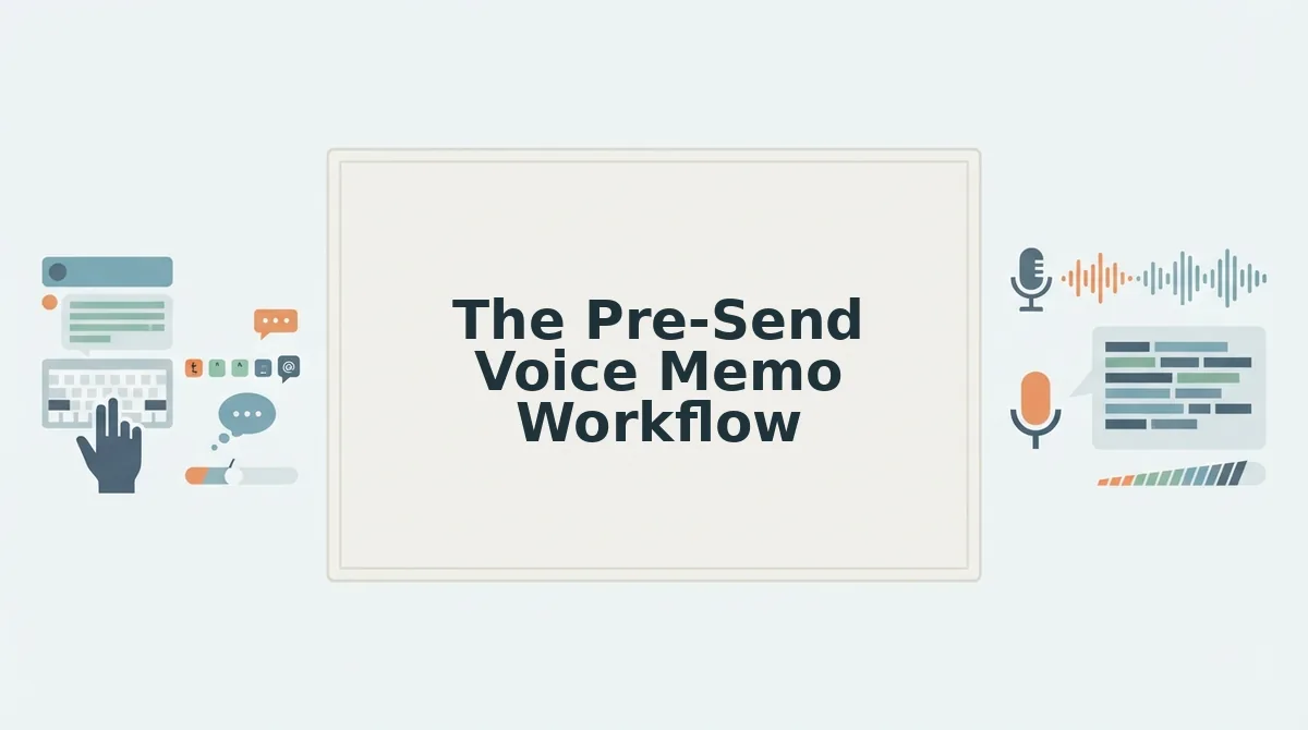 The Pre-Send Voice Memo Workflow