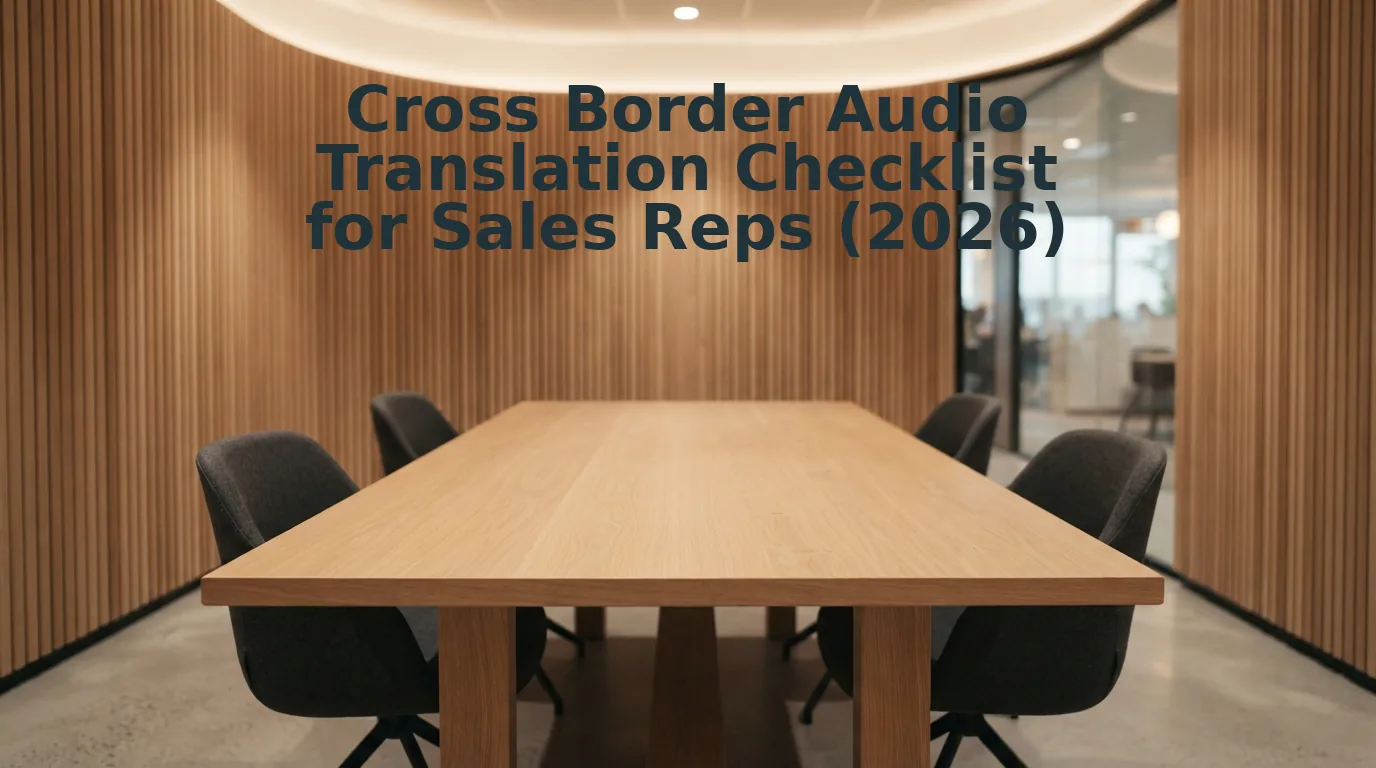 Cross Border Audio Translation Checklist for Sales Reps