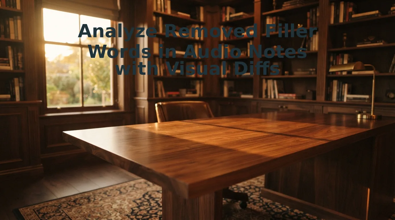 Analyze Removed Filler Words in Audio Notes with Visual Diffs