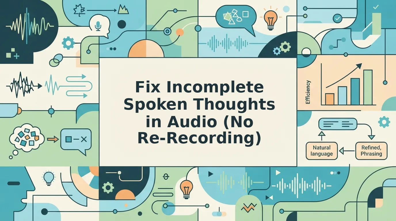 How to Fix Incomplete Spoken Thoughts in Audio
