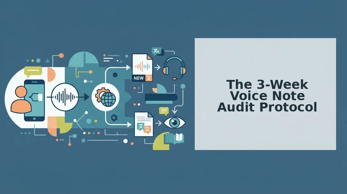 The 3-Week Voice Note Audit Protocol
