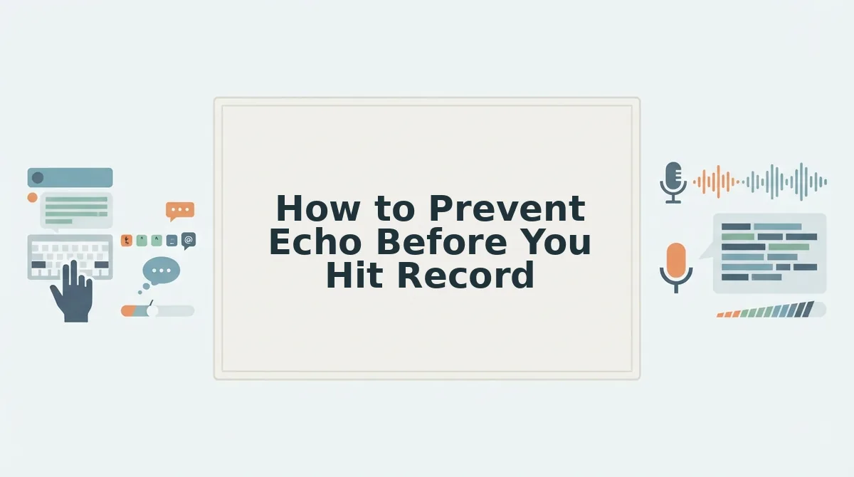 How to Prevent Echo Before You Hit Record