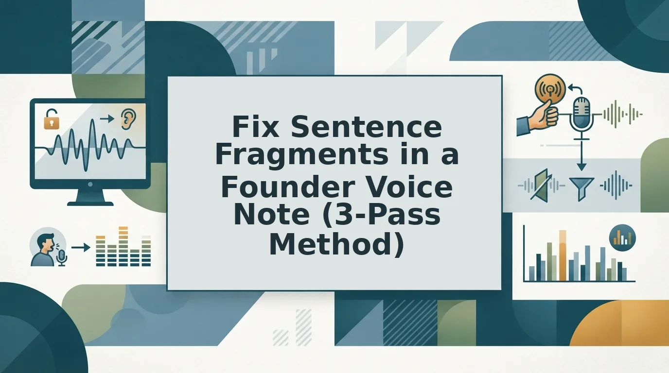 How to Fix Sentence Fragments in a Founder Voice Note