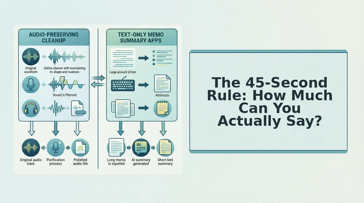 The 45-Second Rule: How Much Can You Actually Say?
