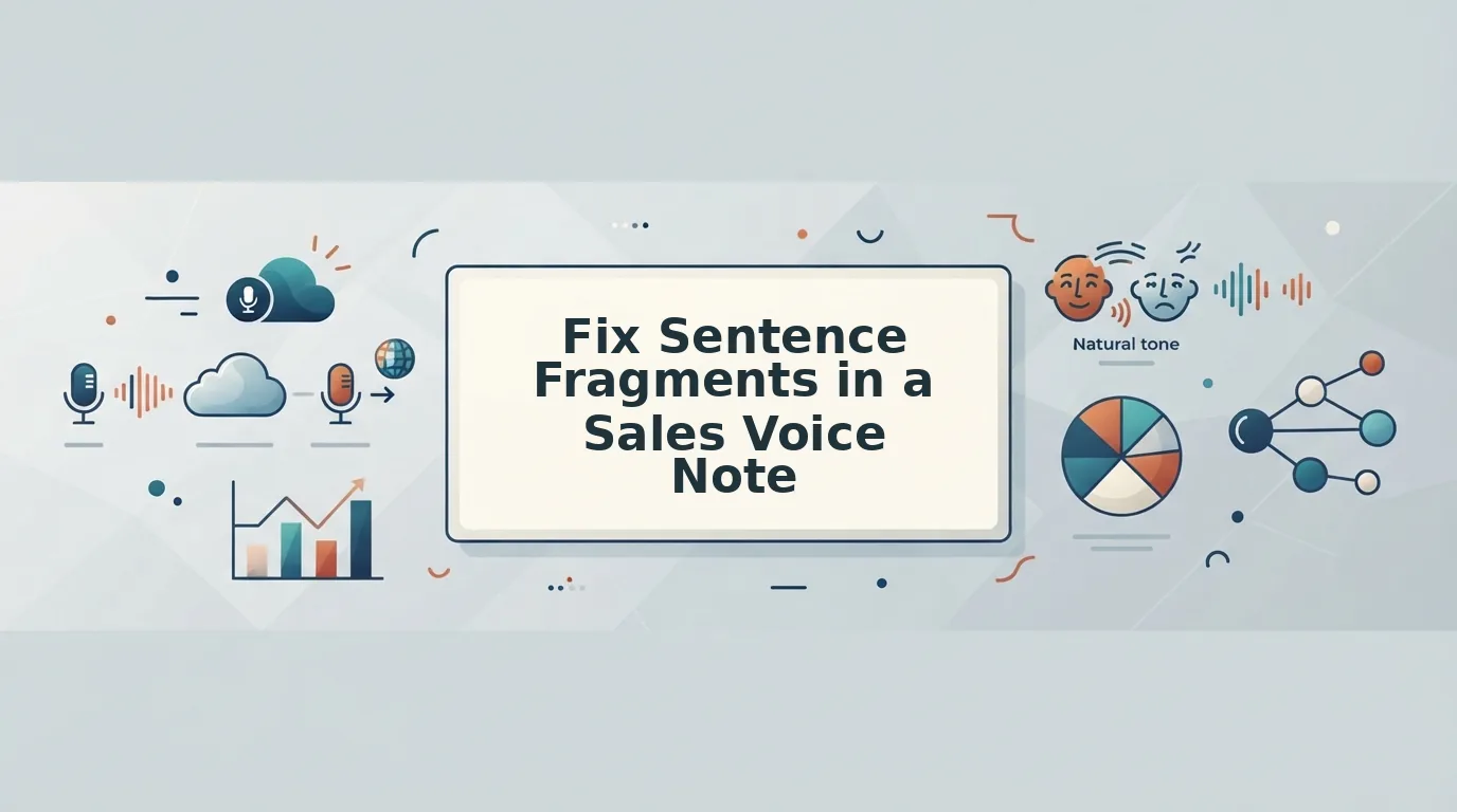 How to Fix Sentence Fragments in a Sales Voice Note