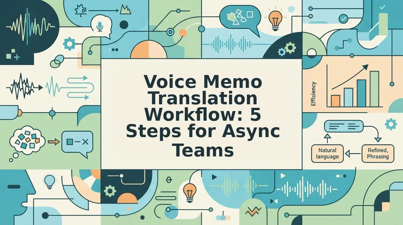 A Simple Voice Memo Translation Workflow for Async Teams