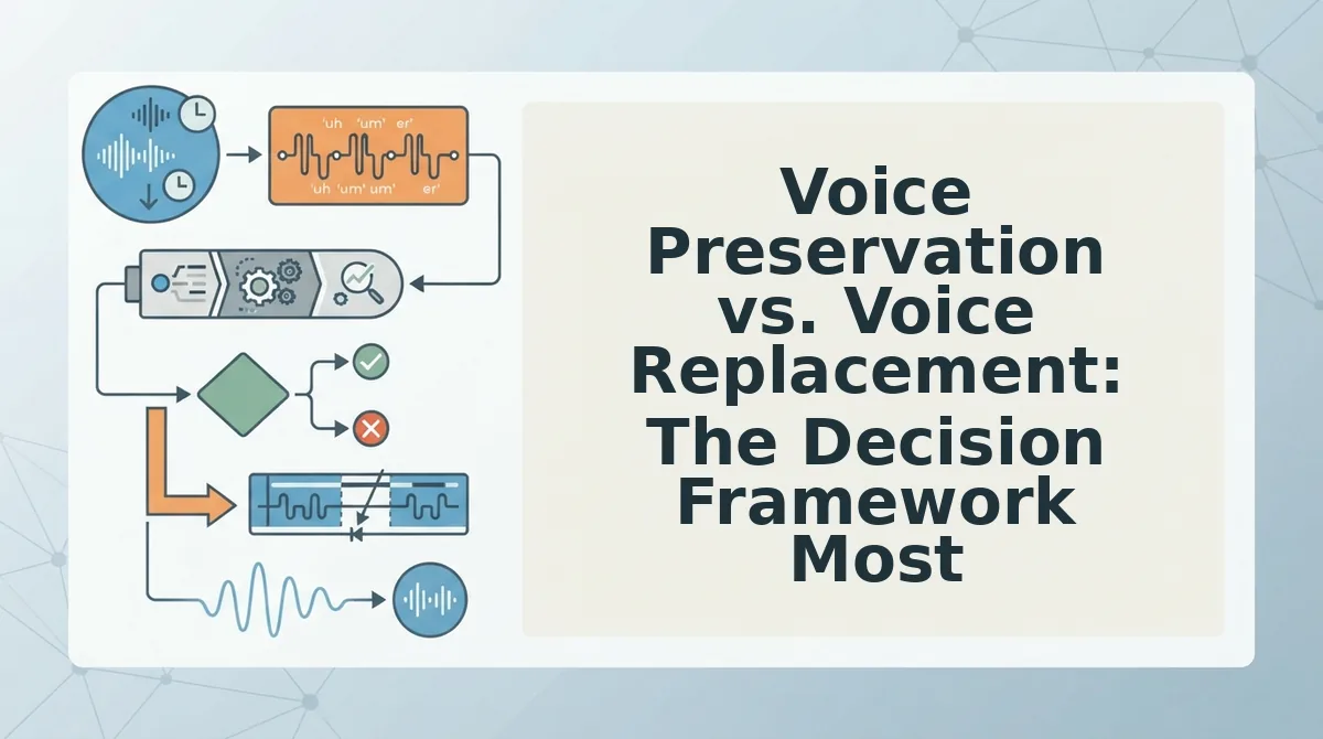 Voice Preservation vs. Voice Replacement: The Decision Framework Most Comparisons Skip