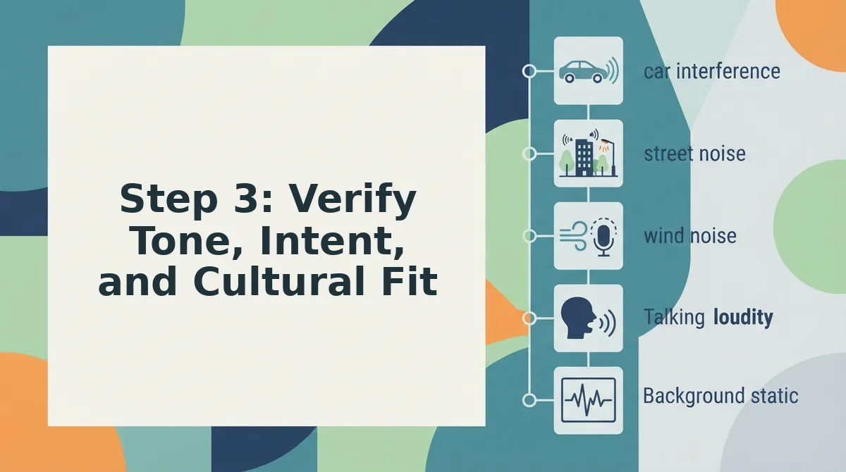 Step 3: Verify Tone, Intent, and Cultural Fit