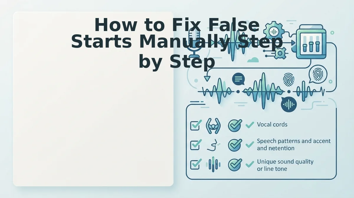 How to Fix False Starts Manually Step by Step