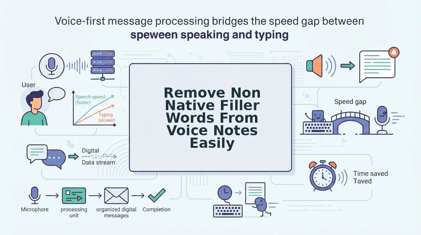 Remove non native filler words from voice notes easily