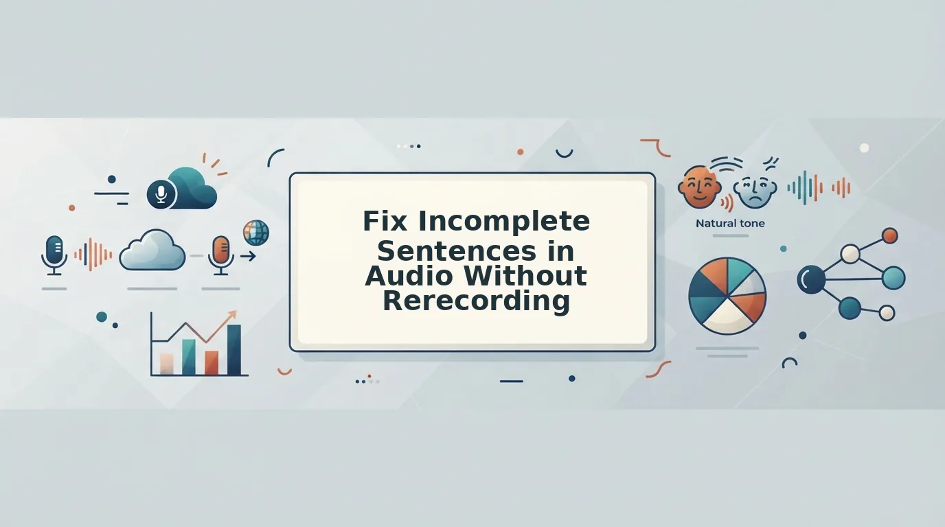 How to Fix Incomplete Sentences in Audio Without Rerecording