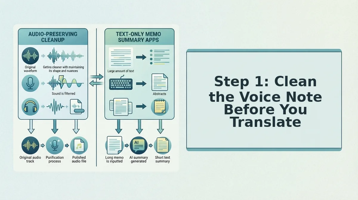 Step 1: Clean the Voice Note Before You Translate