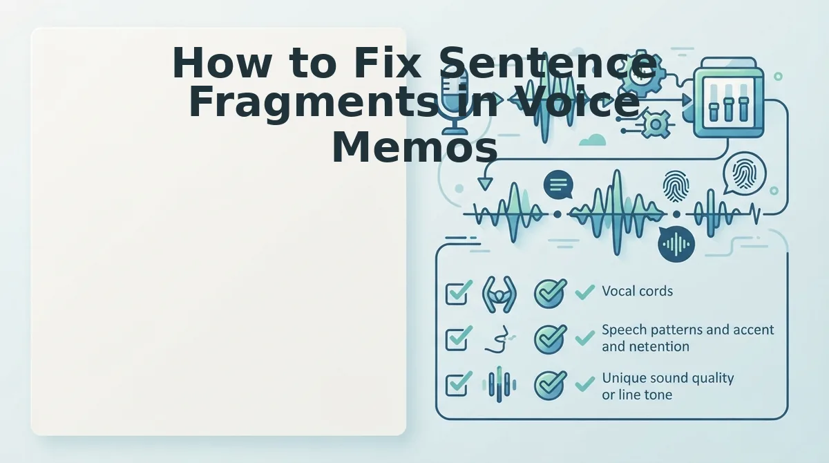 How to Fix Sentence Fragments in Voice Memos