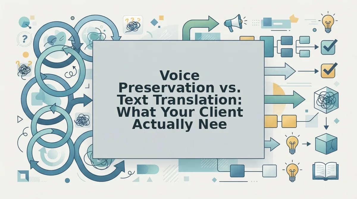 Voice Preservation vs. Text Translation: What Your Client Actually Needs