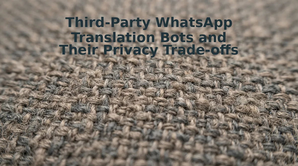 Third-Party WhatsApp Translation Bots and Their Privacy Trade-offs