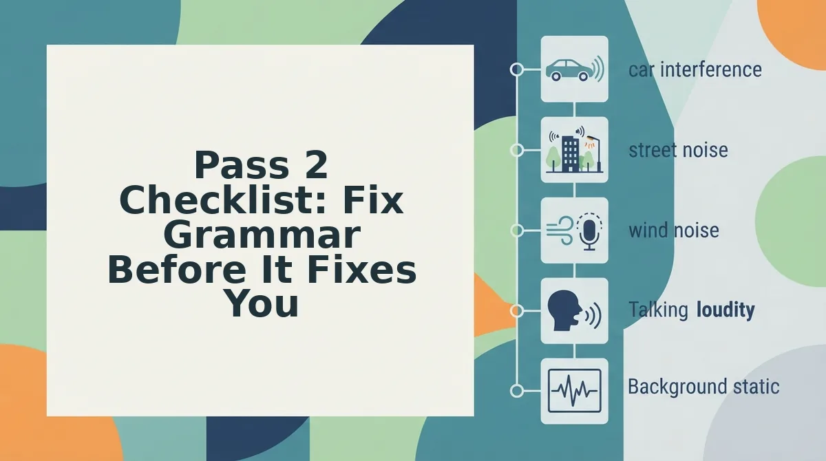 Pass 2 Checklist: Fix Grammar Before It Fixes You