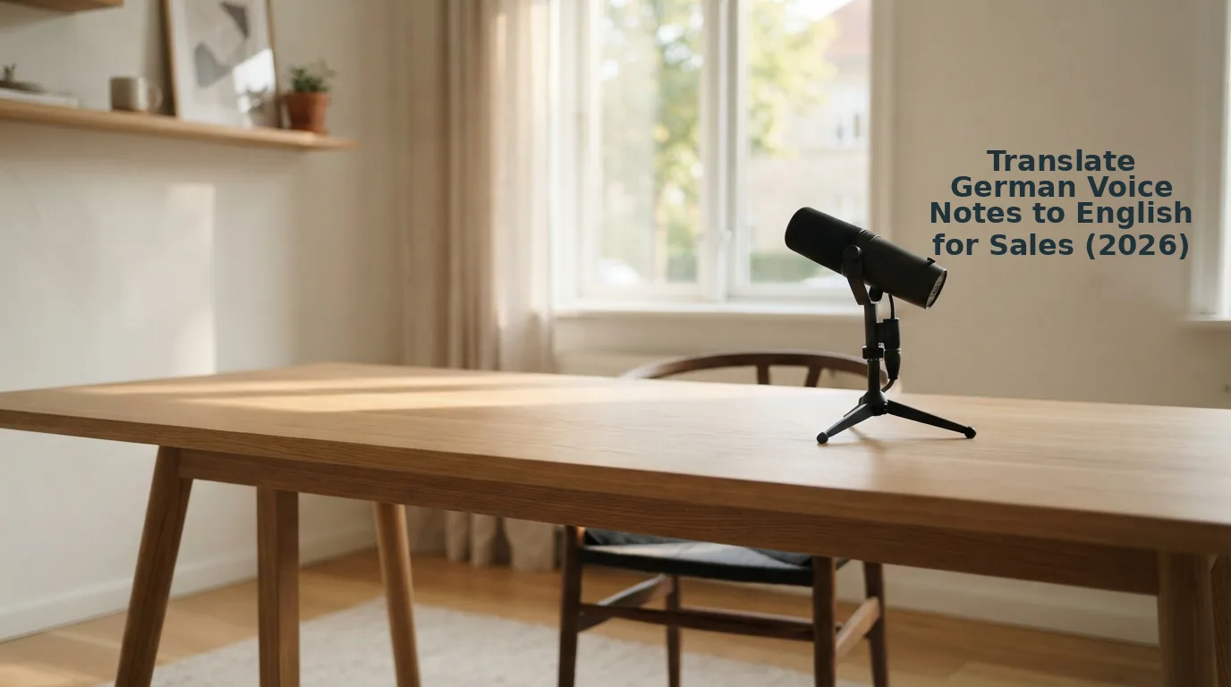 Translate German Voice Notes to English for B2B Sales