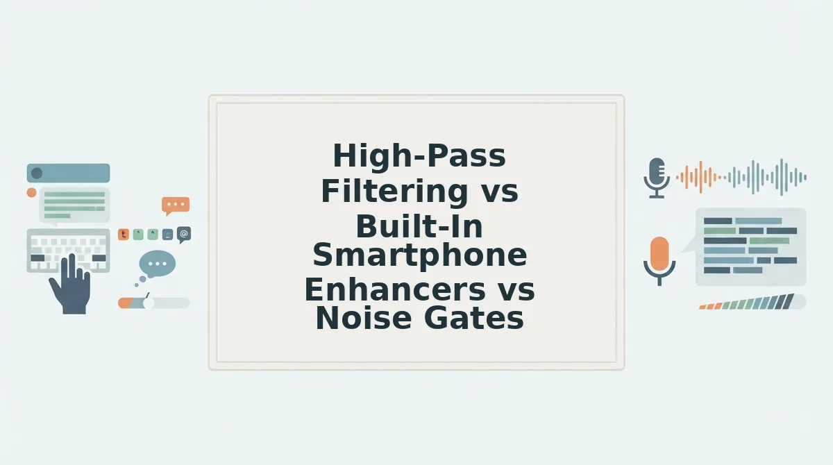 High-Pass Filtering vs Built-In Smartphone Enhancers vs Noise Gates
