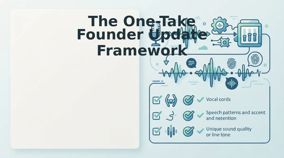 The One-Take Founder Update Framework