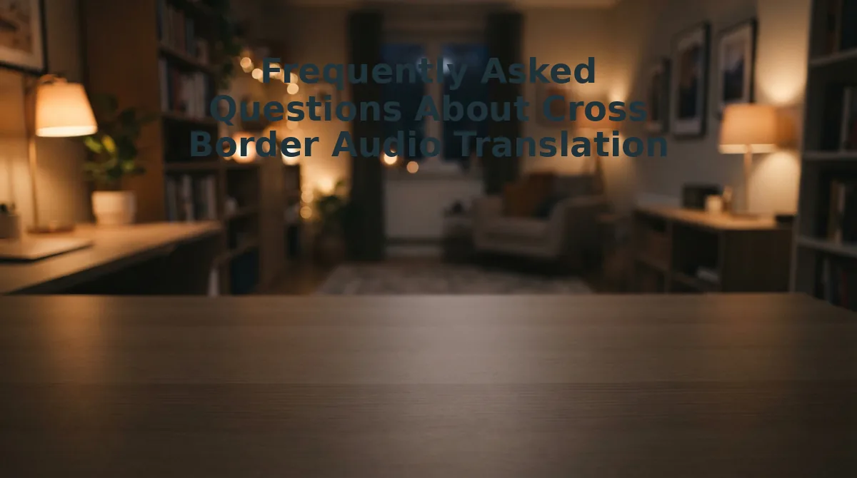 Frequently Asked Questions About Cross Border Audio Translation