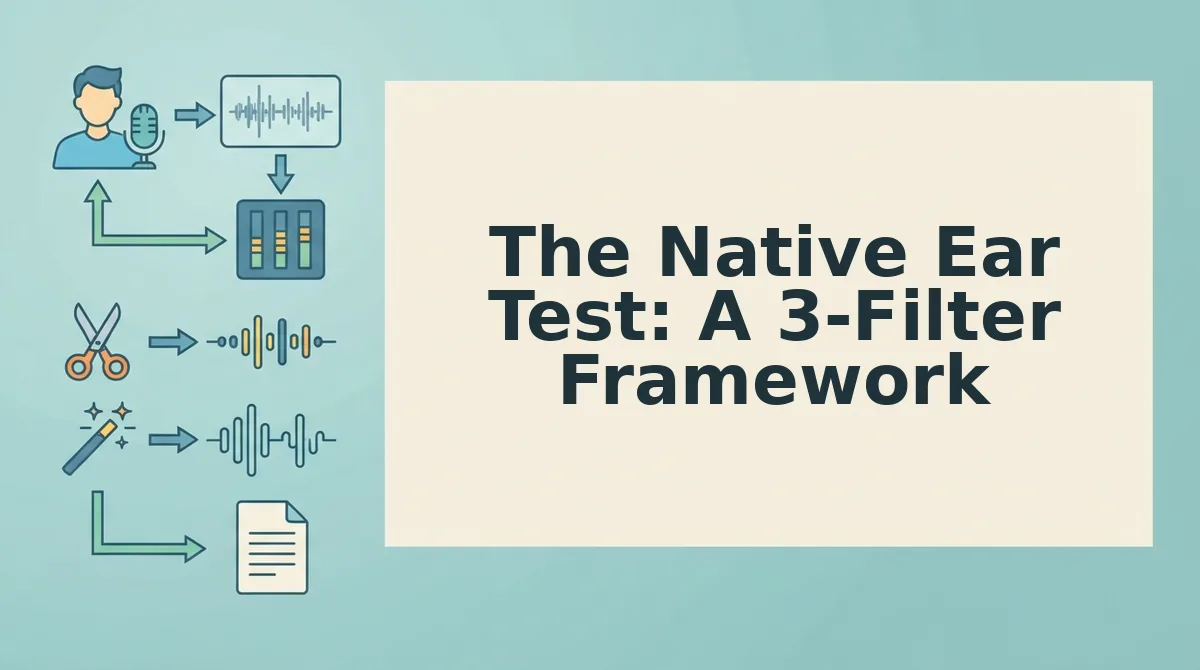 The Native Ear Test: A 3-Filter Framework