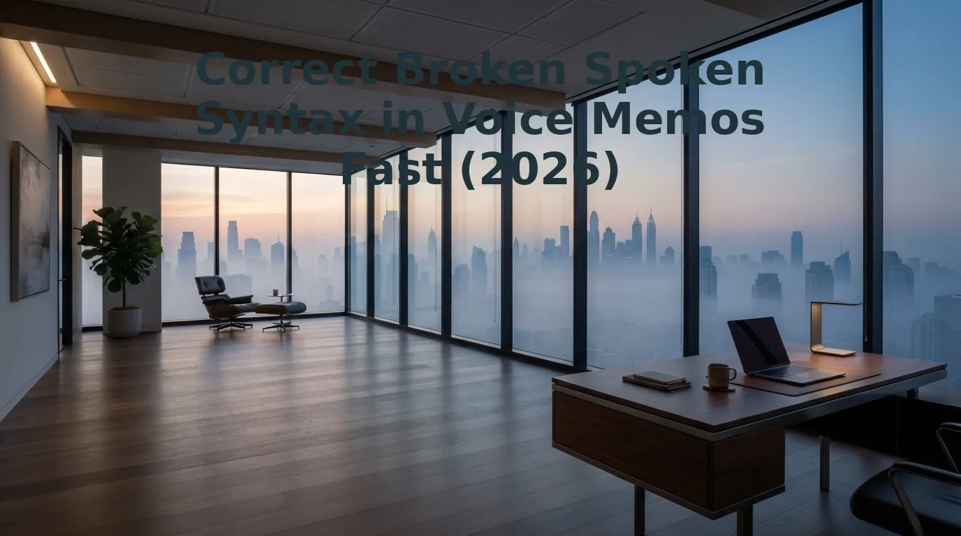 Correct Broken Spoken Syntax in Voice Memos Fast
