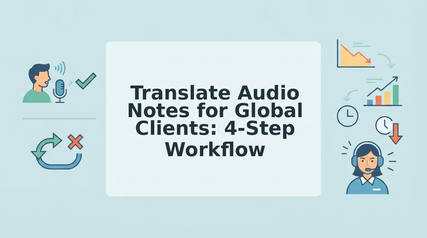 Translate audio notes for global clients in one take