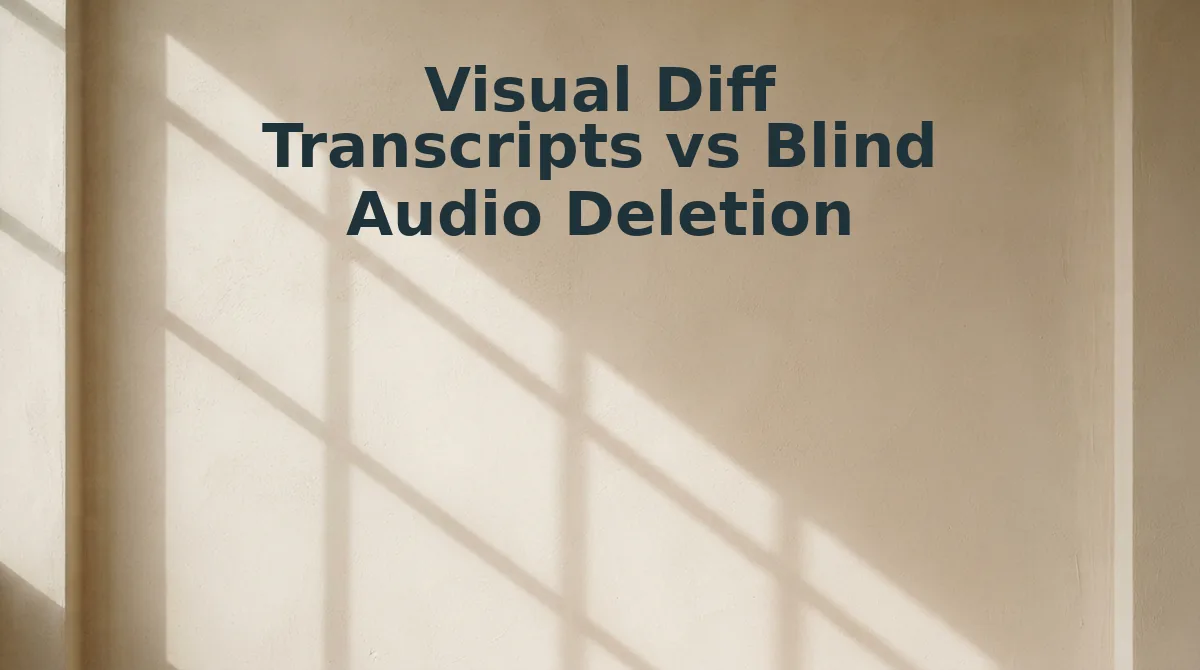 Visual Diff Transcripts vs Blind Audio Deletion