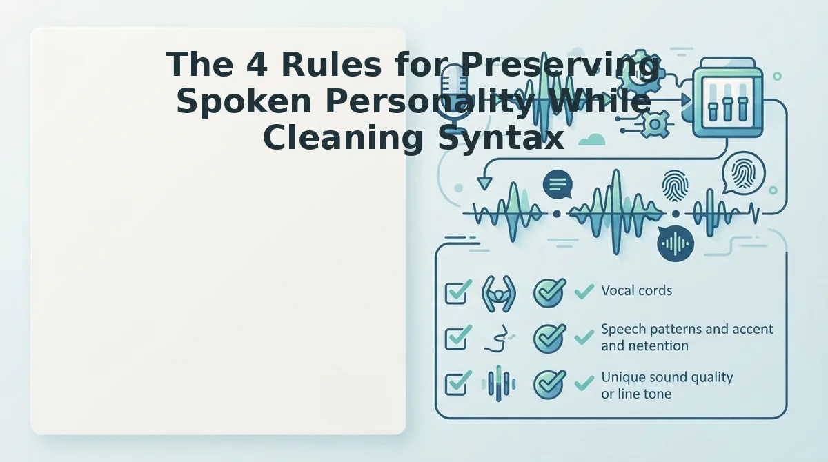 The 4 Rules for Preserving Spoken Personality While Cleaning Syntax