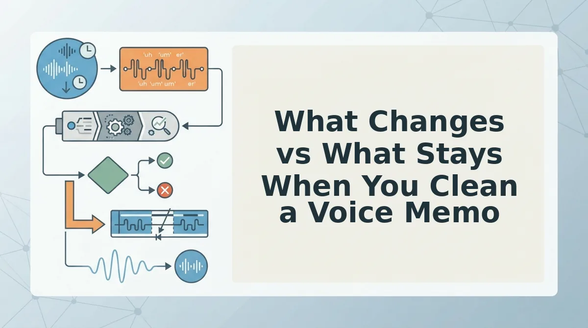 What Changes vs What Stays When You Clean a Voice Memo
