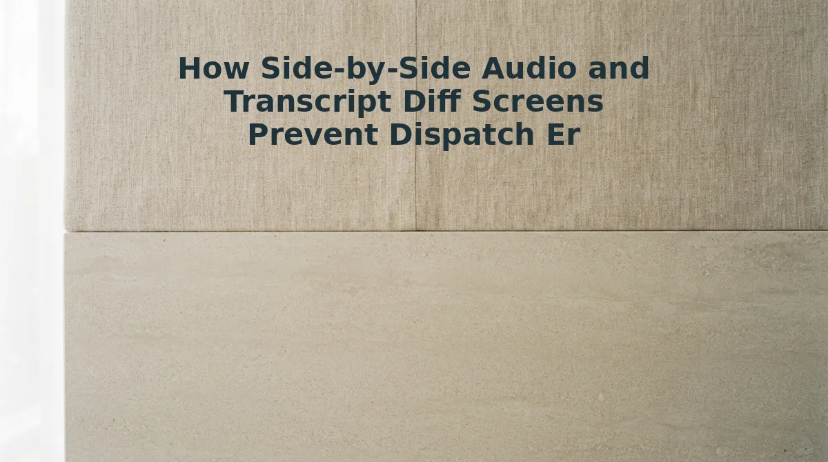 How Side-by-Side Audio and Transcript Diff Screens Prevent Dispatch Errors