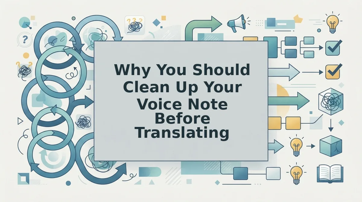 Why You Should Clean Up Your Voice Note Before Translating