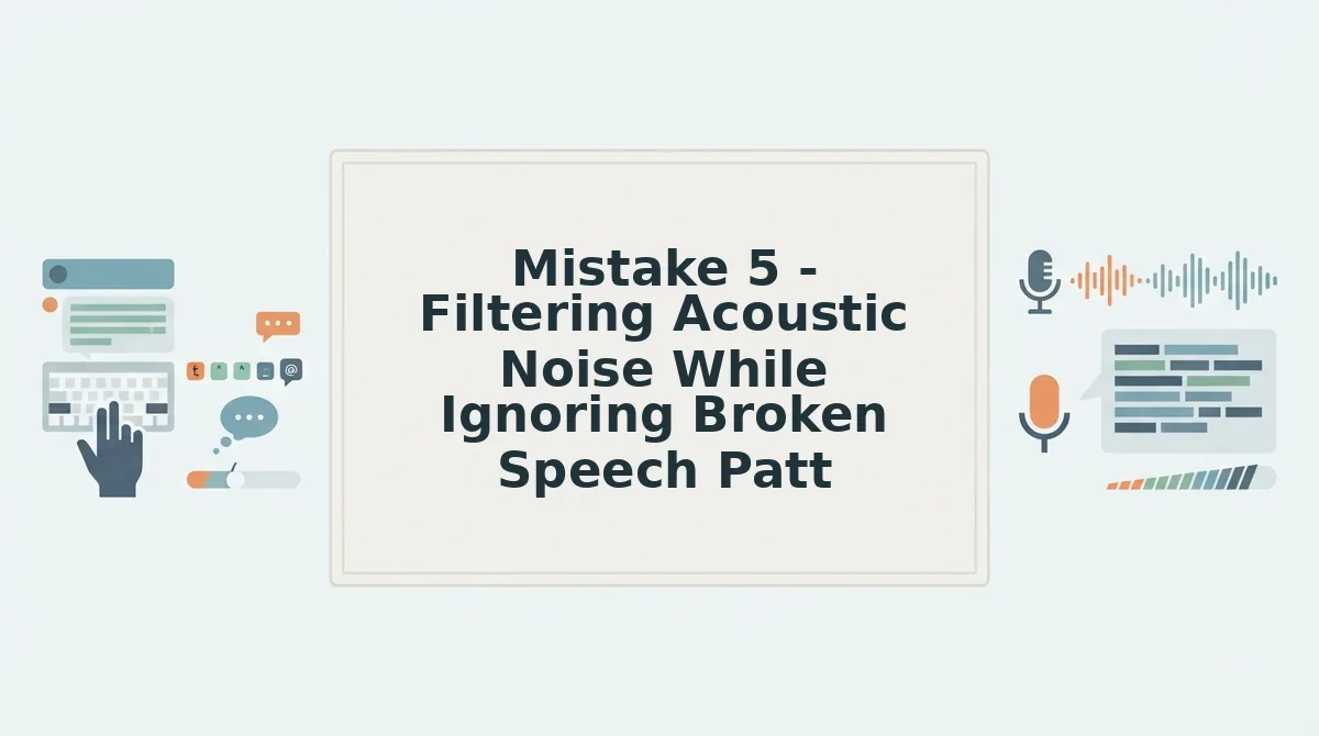 Mistake 5 - Filtering Acoustic Noise While Ignoring Broken Speech Patterns