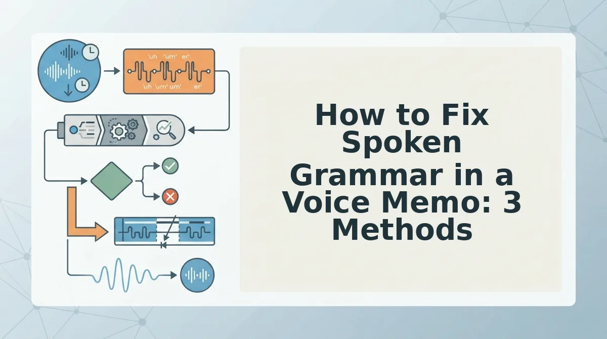How to Fix Spoken Grammar in a Voice Memo: 3 Methods