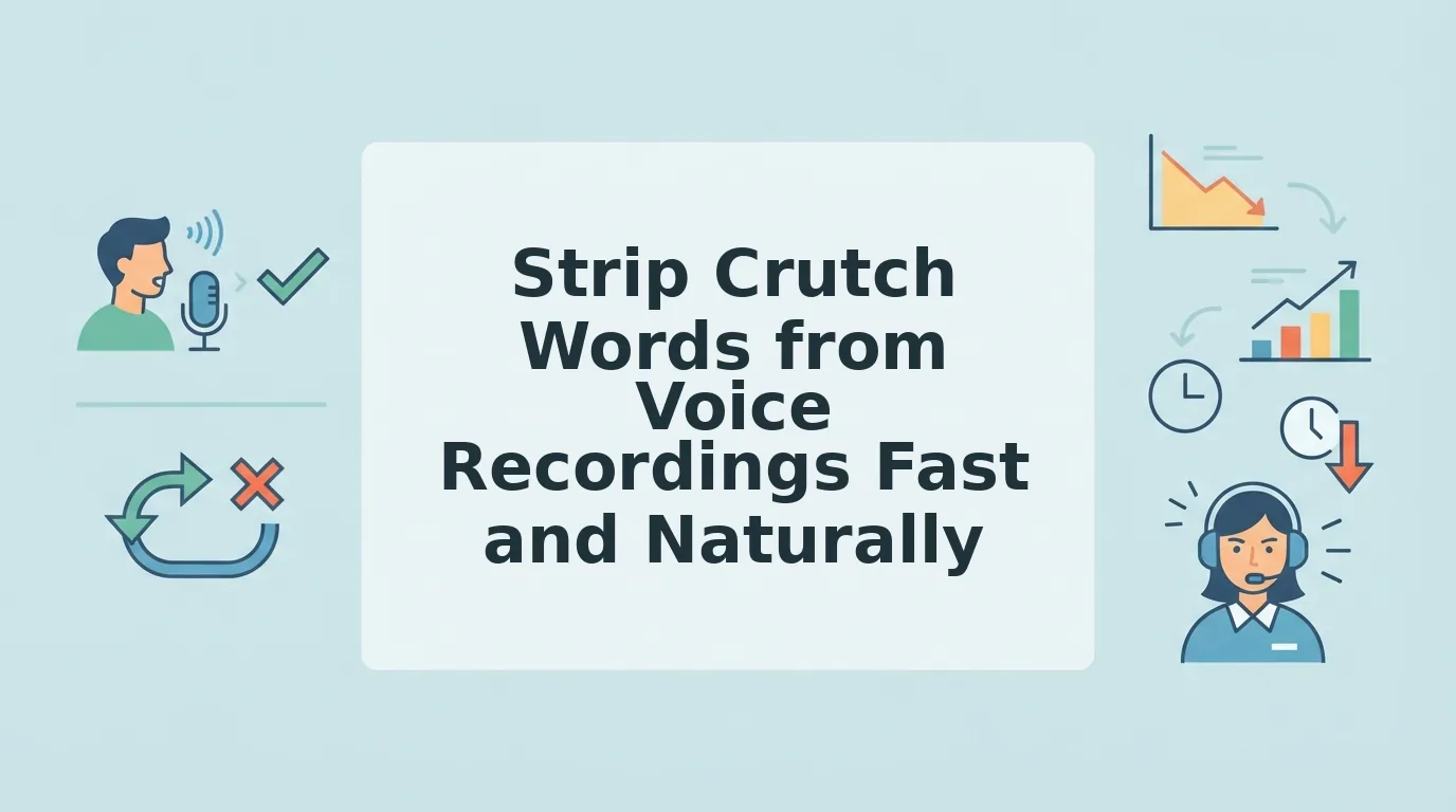 How to strip crutch words from voice recordings