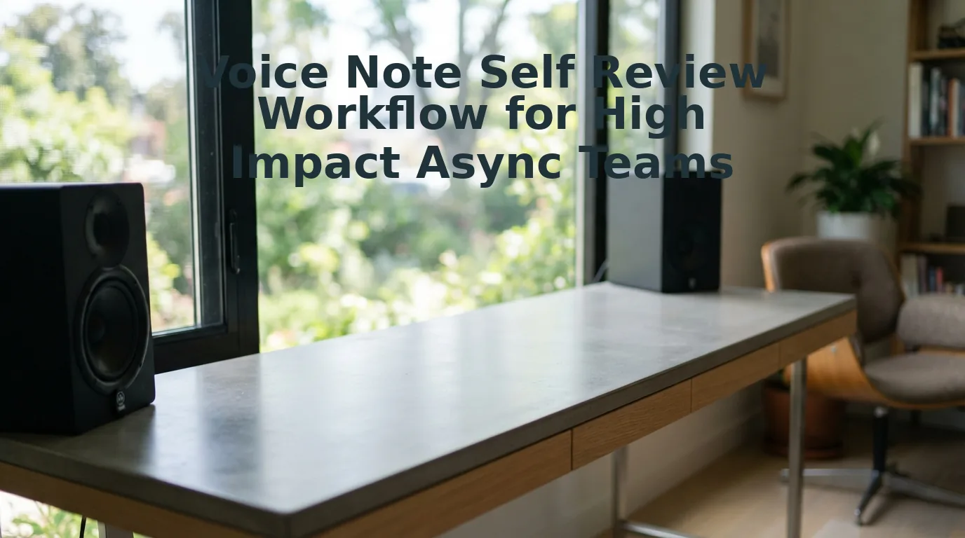 Voice Note Self Review Workflow for Confident Async Updates