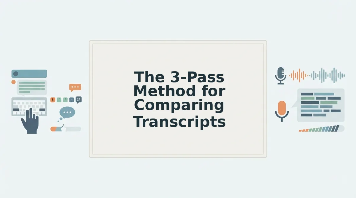 The 3-Pass Method for Comparing Transcripts
