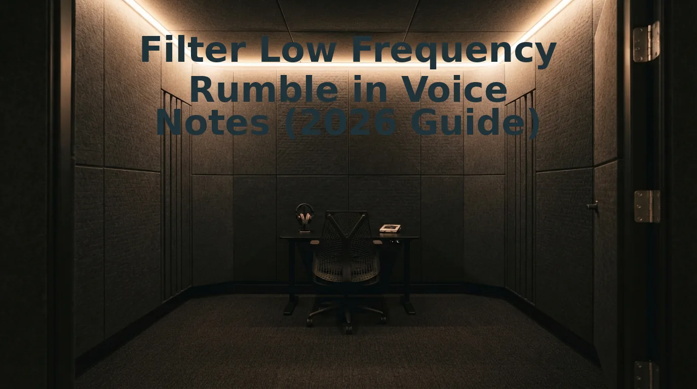 Filter Low Frequency Rumble in Voice Notes Cleanly