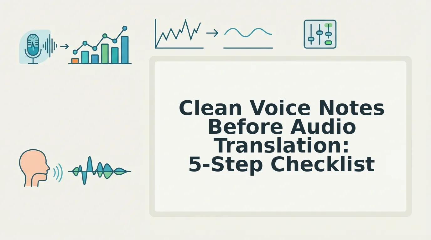 Clean Voice Notes Before Audio Translation for Accuracy