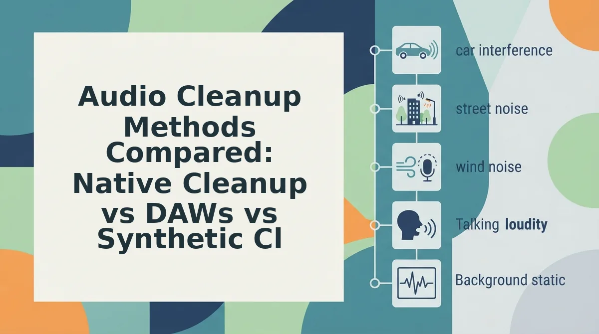 Audio Cleanup Methods Compared: Native Cleanup vs DAWs vs Synthetic Clones