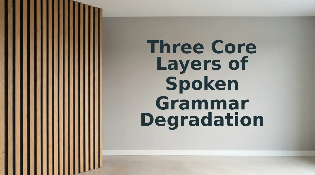 Three Core Layers of Spoken Grammar Degradation