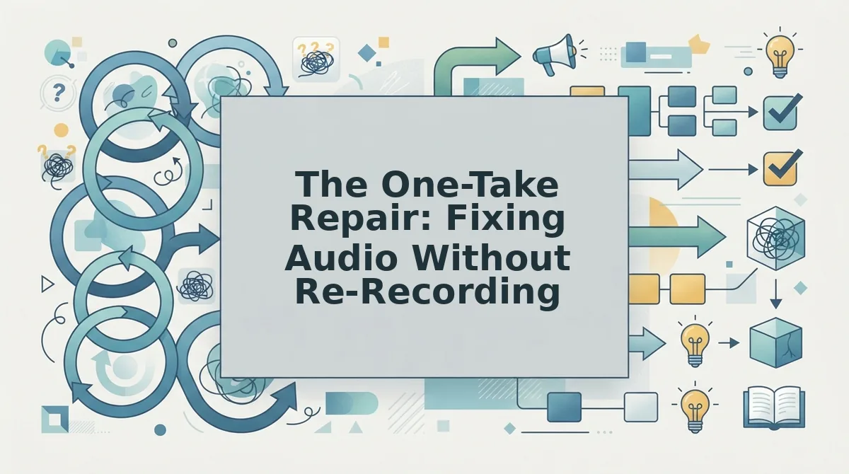 The One-Take Repair: Fixing Audio Without Re-Recording