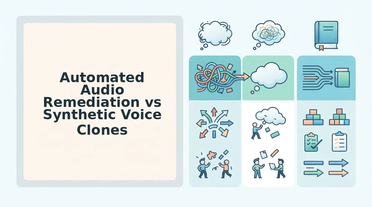 Automated Audio Remediation vs Synthetic Voice Clones