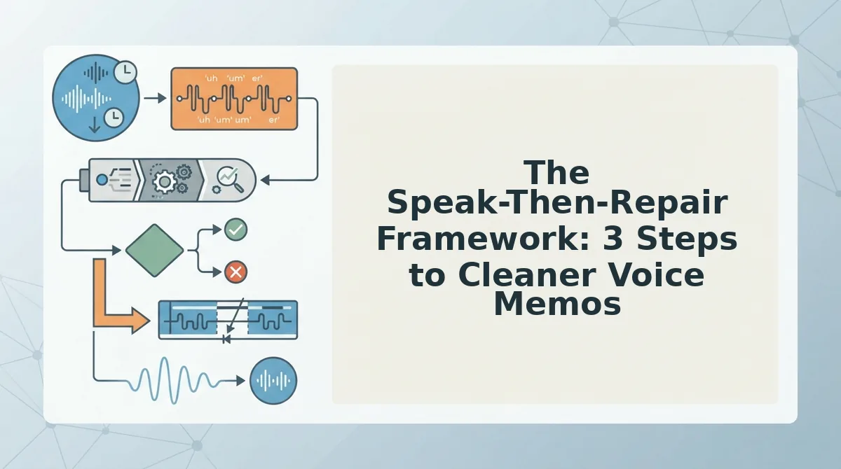 The Speak-Then-Repair Framework: 3 Steps to Cleaner Voice Memos