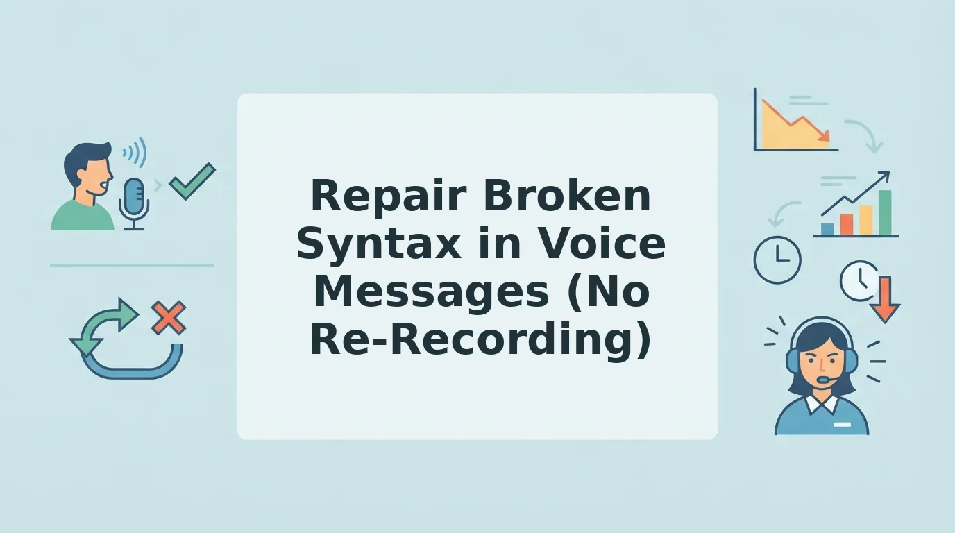 How to Repair Broken Sentence Syntax in a Voice Message