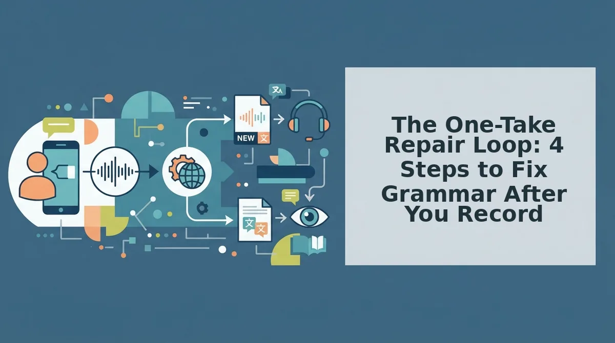 The One-Take Repair Loop: 4 Steps to Fix Grammar After You Record